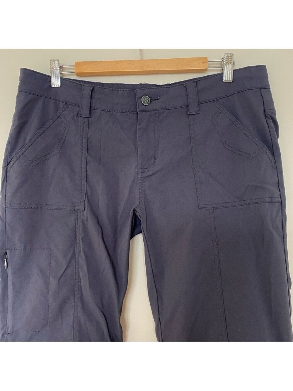 Prana Monarch Convertible Pants Grey Sz 12 Short Inseam - Picture 7 of 16